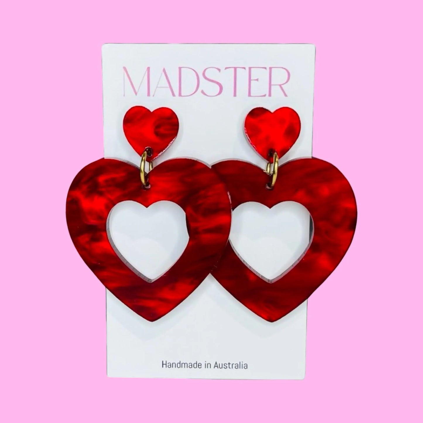 Amore Red Heart Dangles