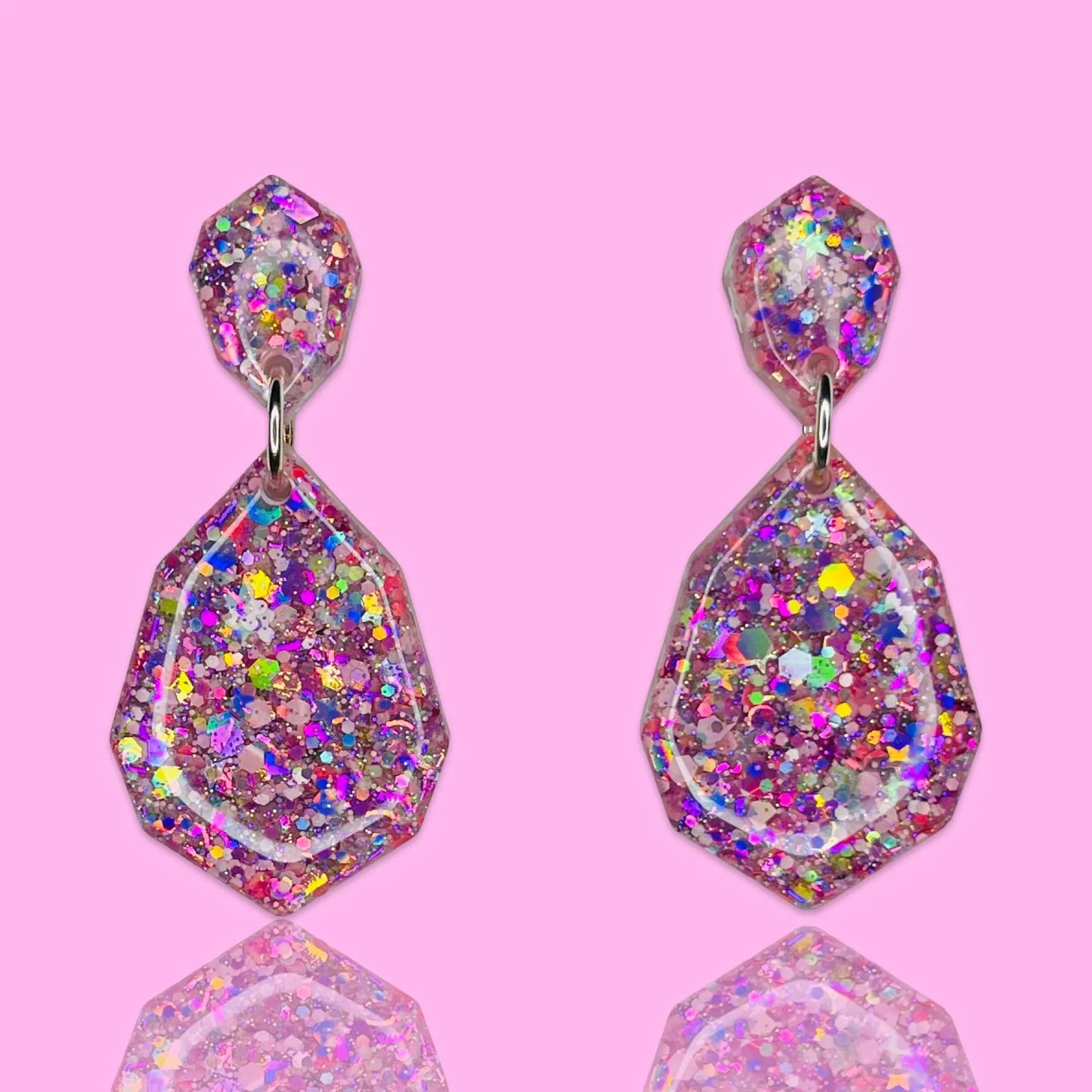 Rose Pink Unique Dangles