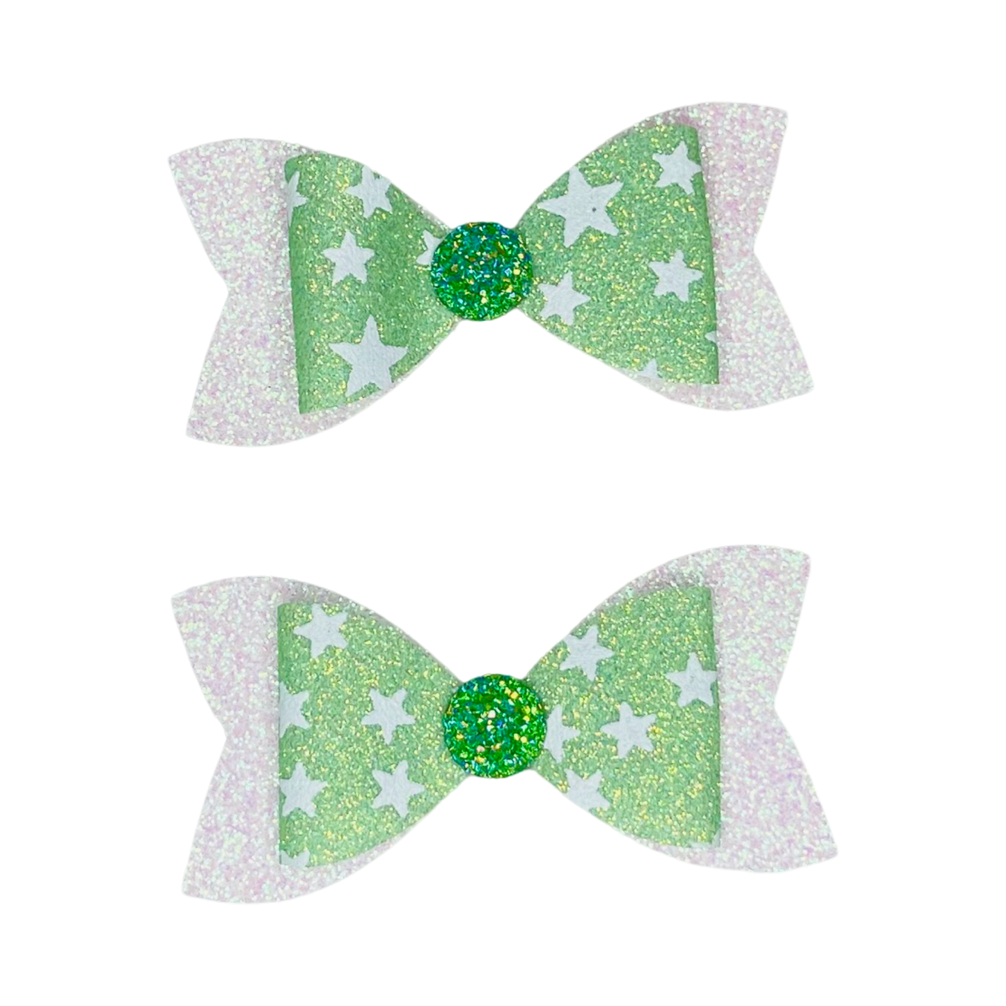 ISABELLA Sparkly Hair Bow Twin Pack