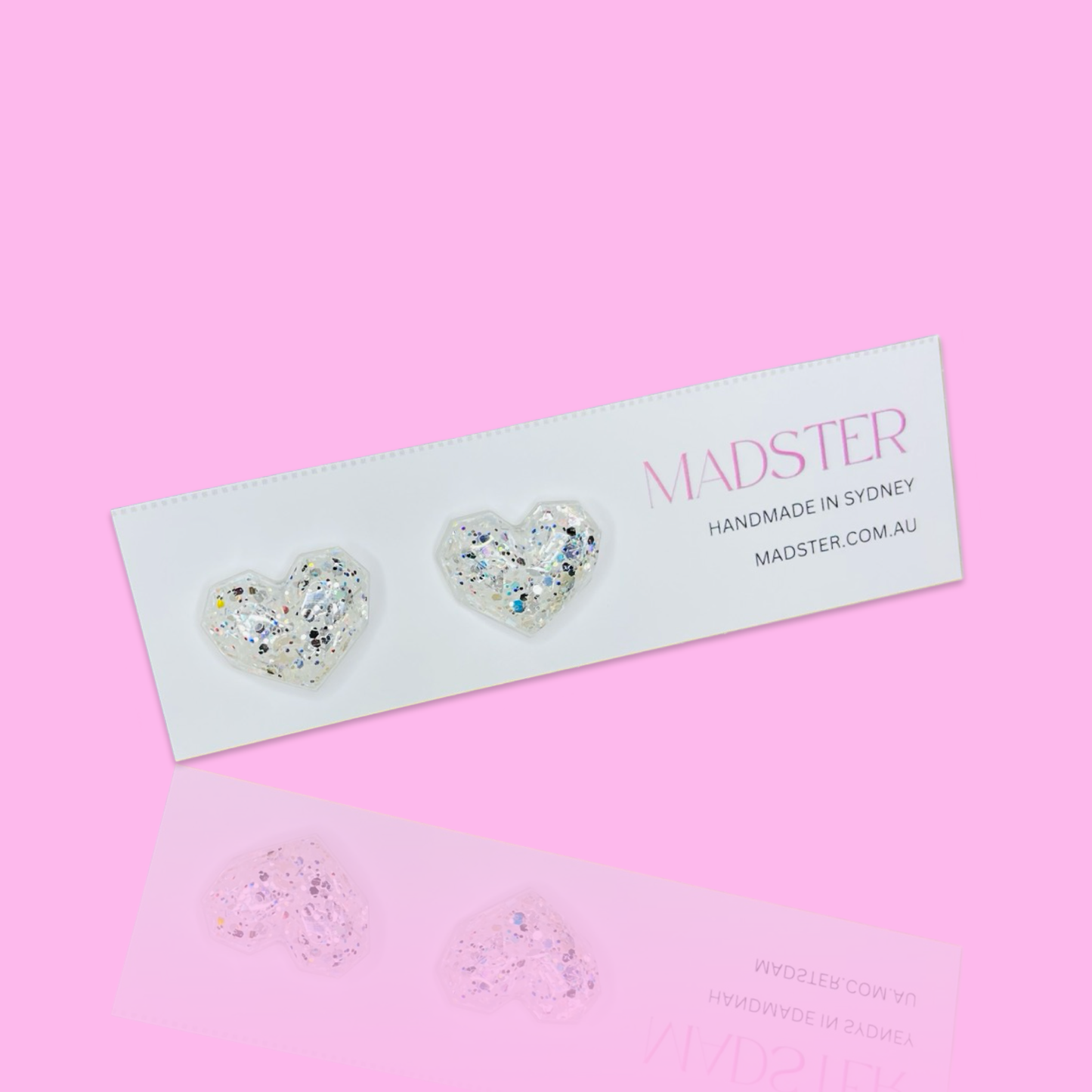 3D Mini Heart Studs