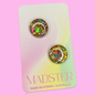 Glittery Golden Stud Earrings