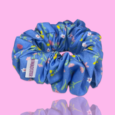 Floral Scrunchies - Blue