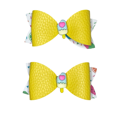 ISABELLA Ice Cream Hair Bow Twin Pack