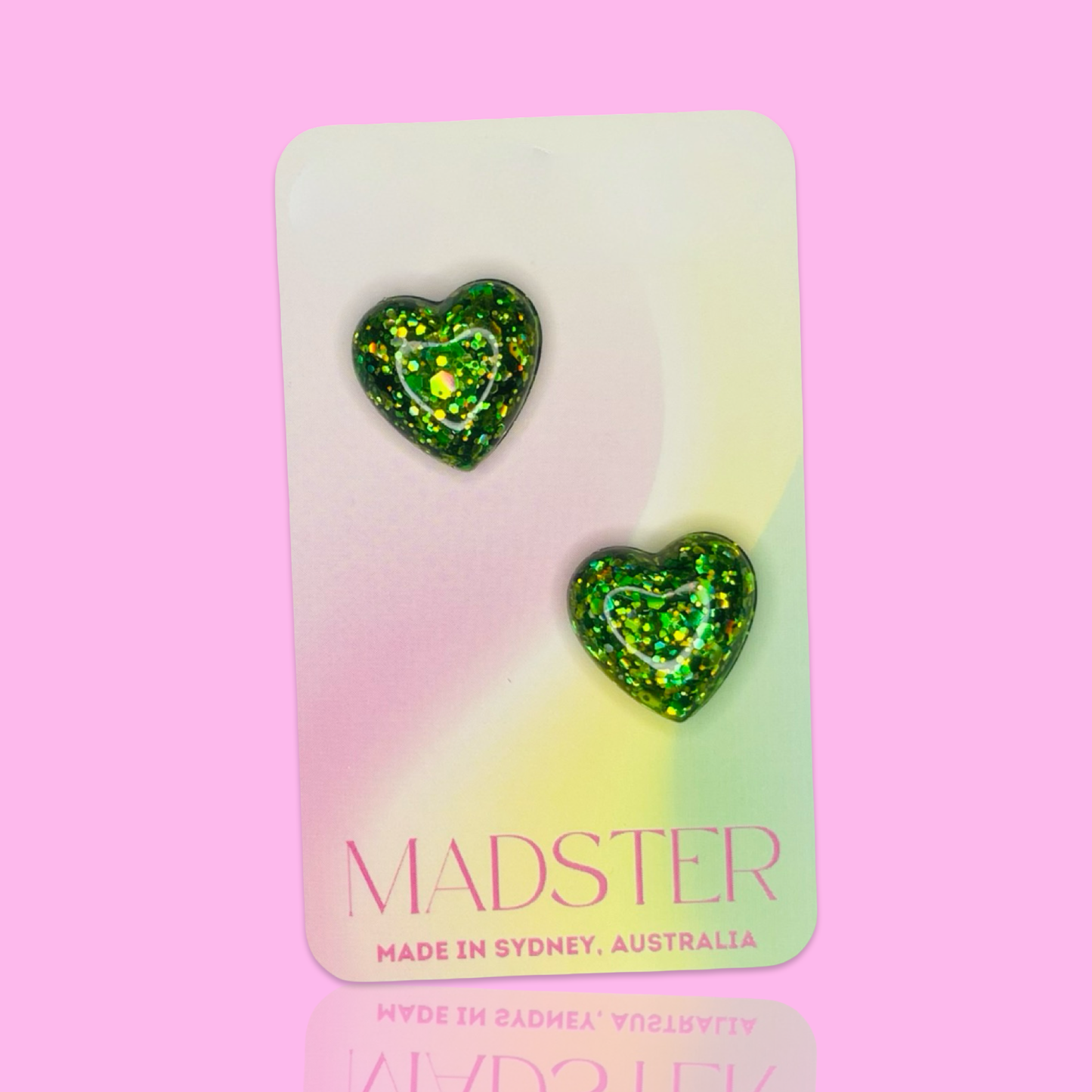 Plump Heart Studs 2cm