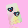 3D Midi Heart Studs 25mm