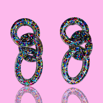 Colourful Chain Dangle Earrings – Trendy, Fun & Totally Unique