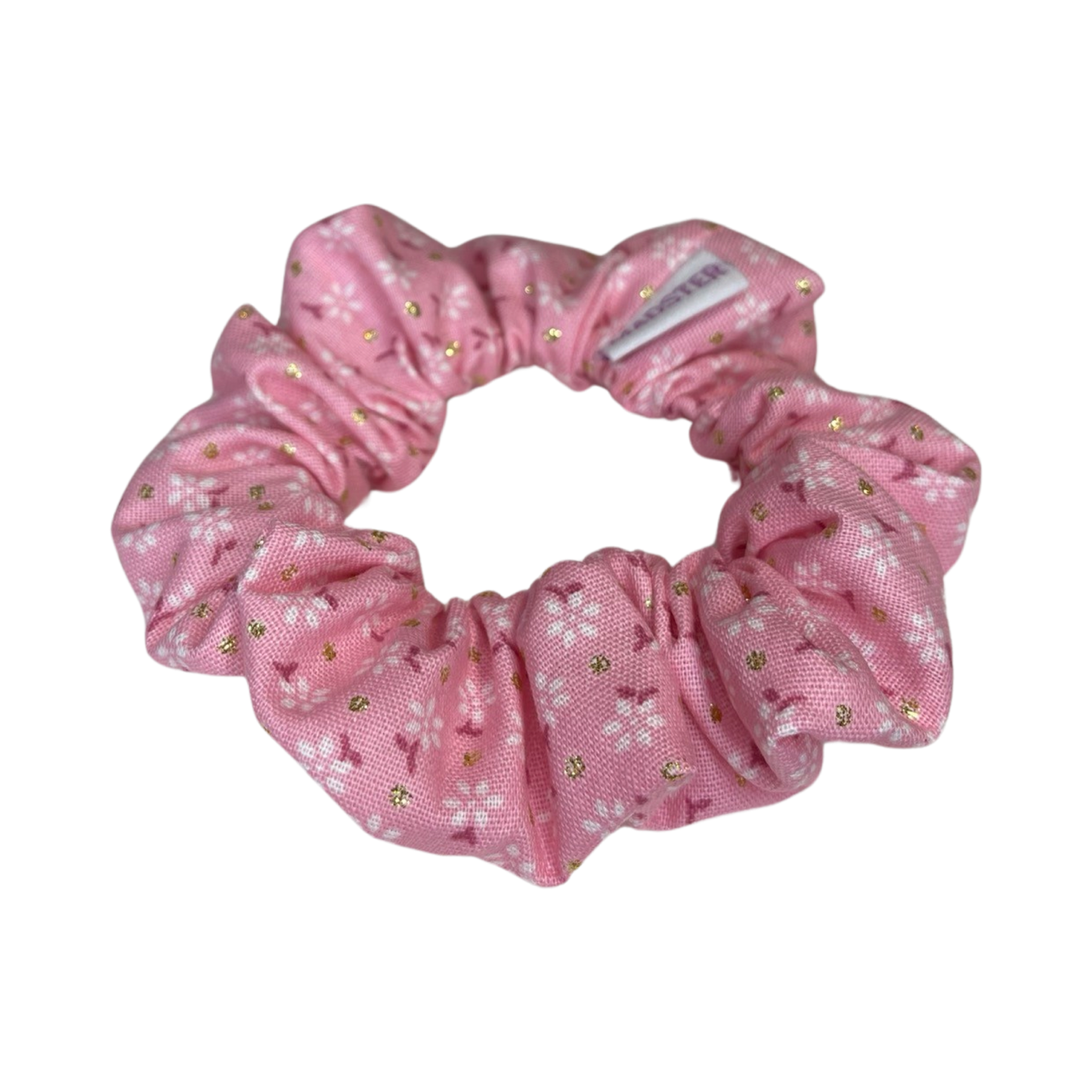 SMALL Pink Floral Scrunchies