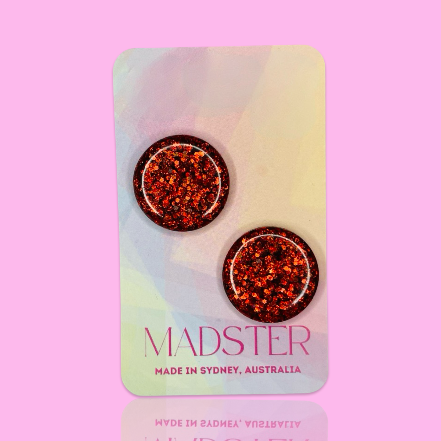 Red Stud Earrings