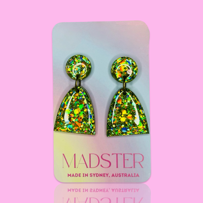 Leila Dangle Earrings - Green