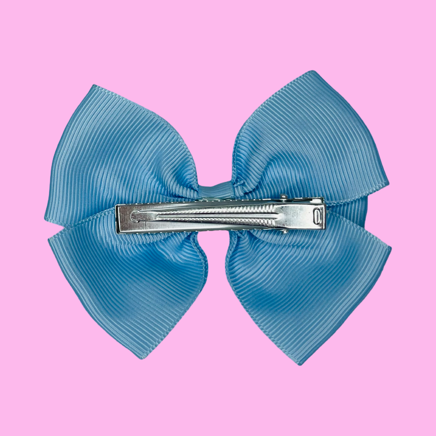 Kids Ribbon Bow Hair Clip - Light Blue