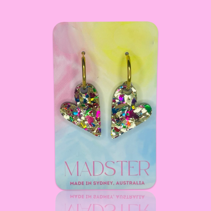 Heart Huggie Hoops **Choose Your Colour**