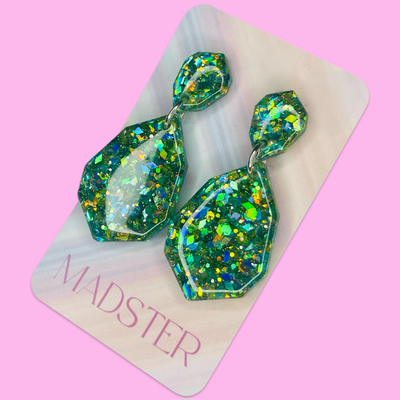 Iris Statement Dangle - Green