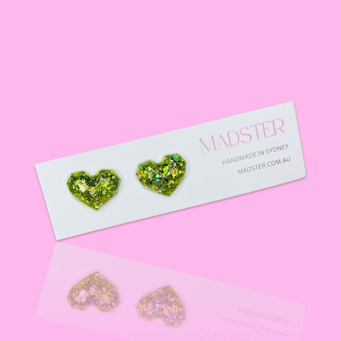 3D Mini Heart Studs