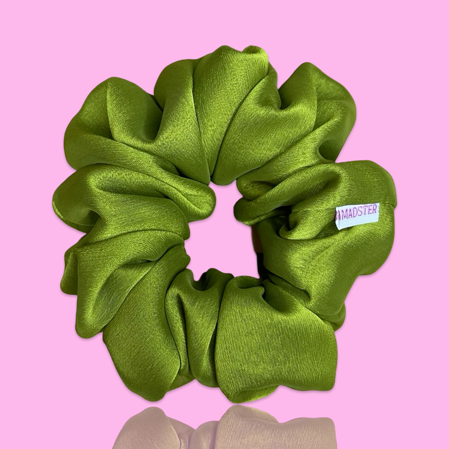 LARGE Deluxe Silk Chiffon Scrunchies  - Olive