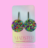 Peacock Huggie Hoops