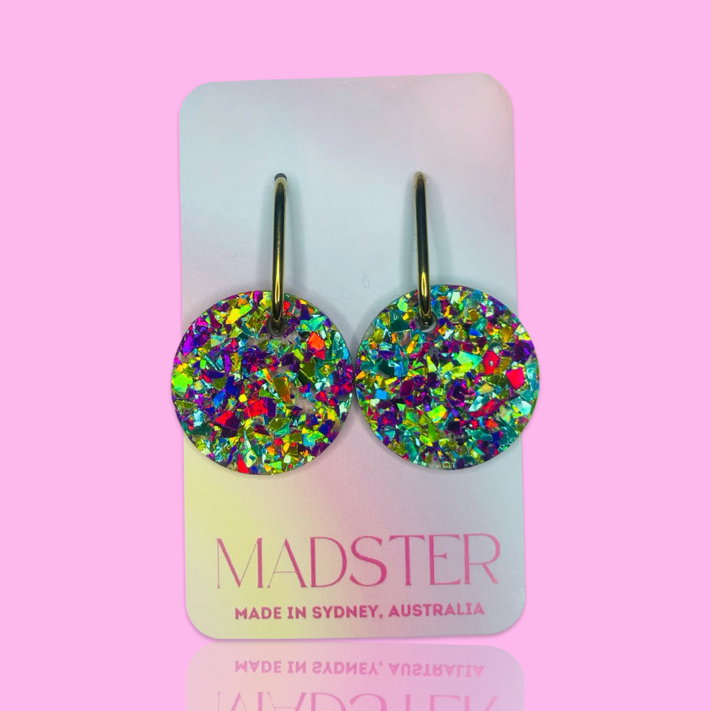 Peacock Huggie Hoops