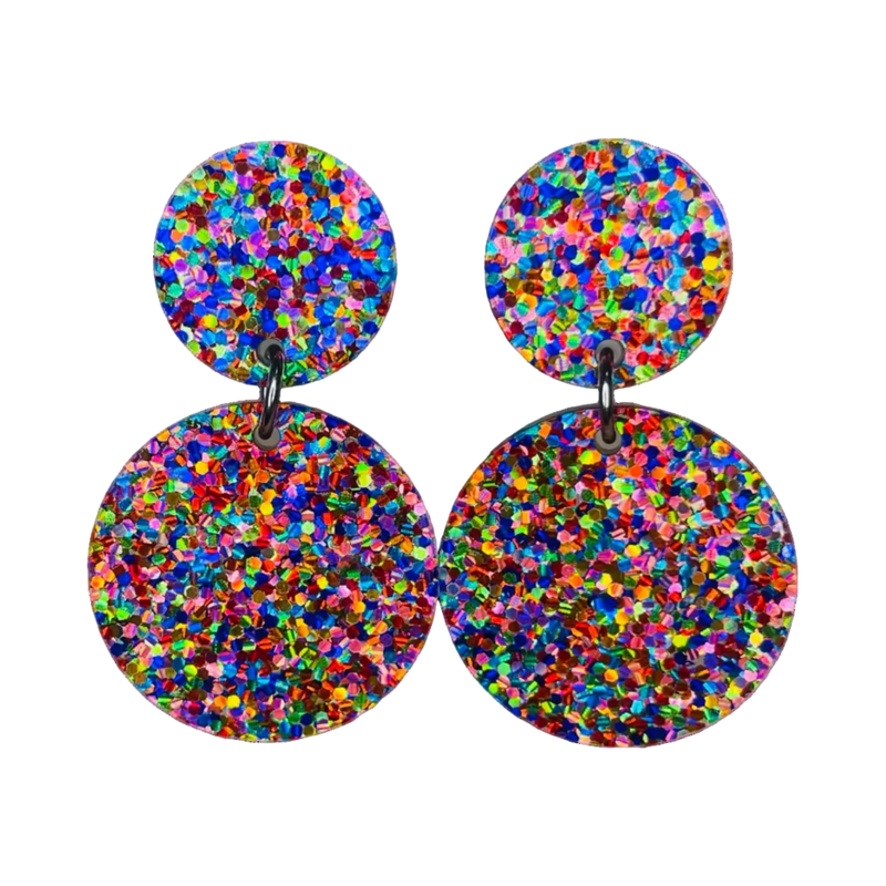 Statement Rainbow Dangle Earrings