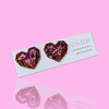 3D Midi Heart Studs 25mm