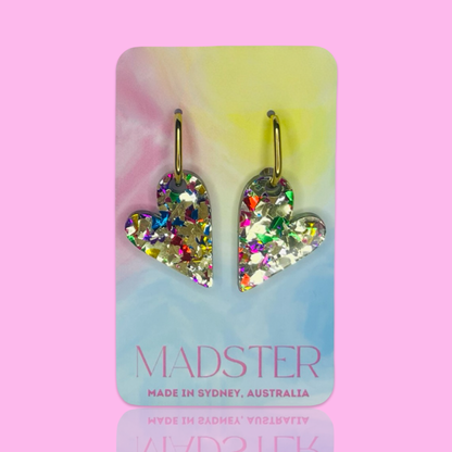 Heart Huggie Hoops **Choose Your Colour**