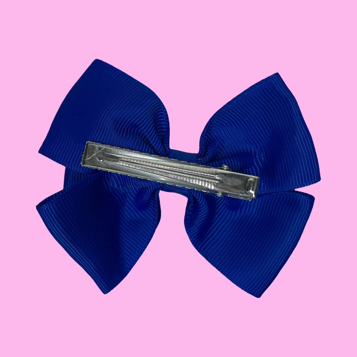 Kids Ribbon Bow Hair Clip - Bright Blue