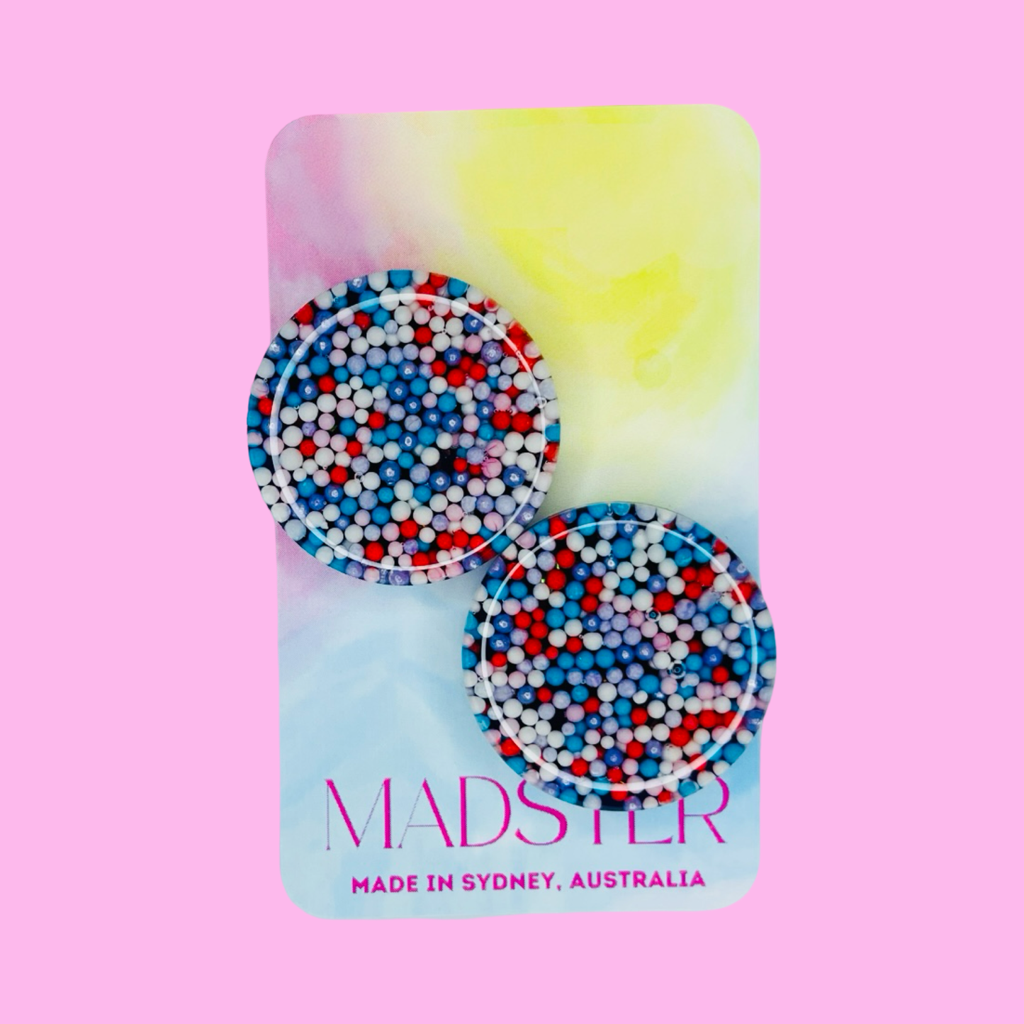 Sprinkle Party Purple Statement Studs
