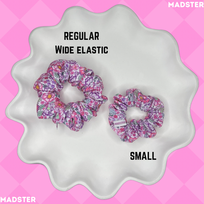 SMALL Maggie Scrunchies - Pink Floral