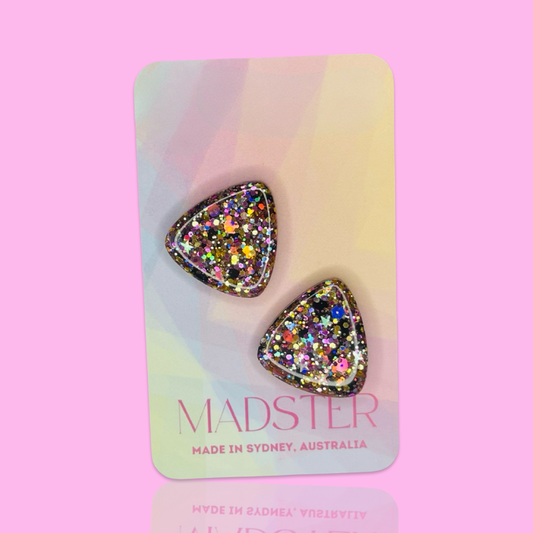 Rose Gold Triangle Stud Earrings