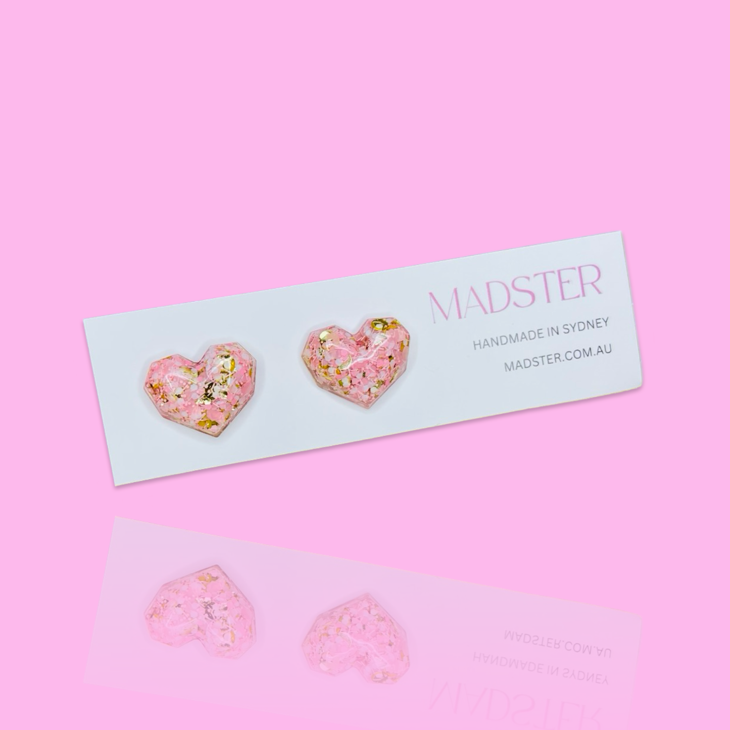 3D Mini Heart Studs