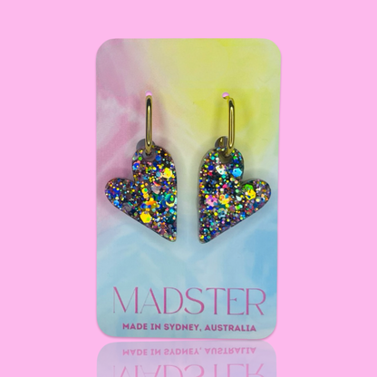 Heart Huggie Hoops **Choose Your Colour**