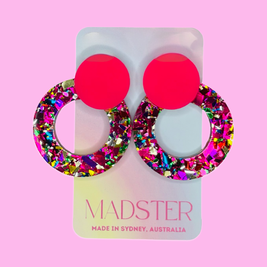 Sparkly Pink Dangles