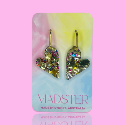 Heart Huggie Hoops **Choose Your Colour**