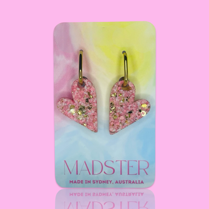 Heart Huggie Hoops **Choose Your Colour**