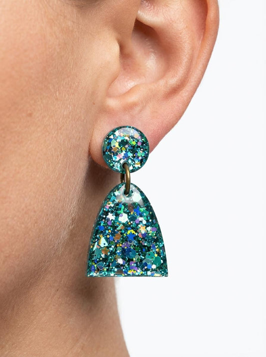 Leila Emeral Green Dangle Earrings