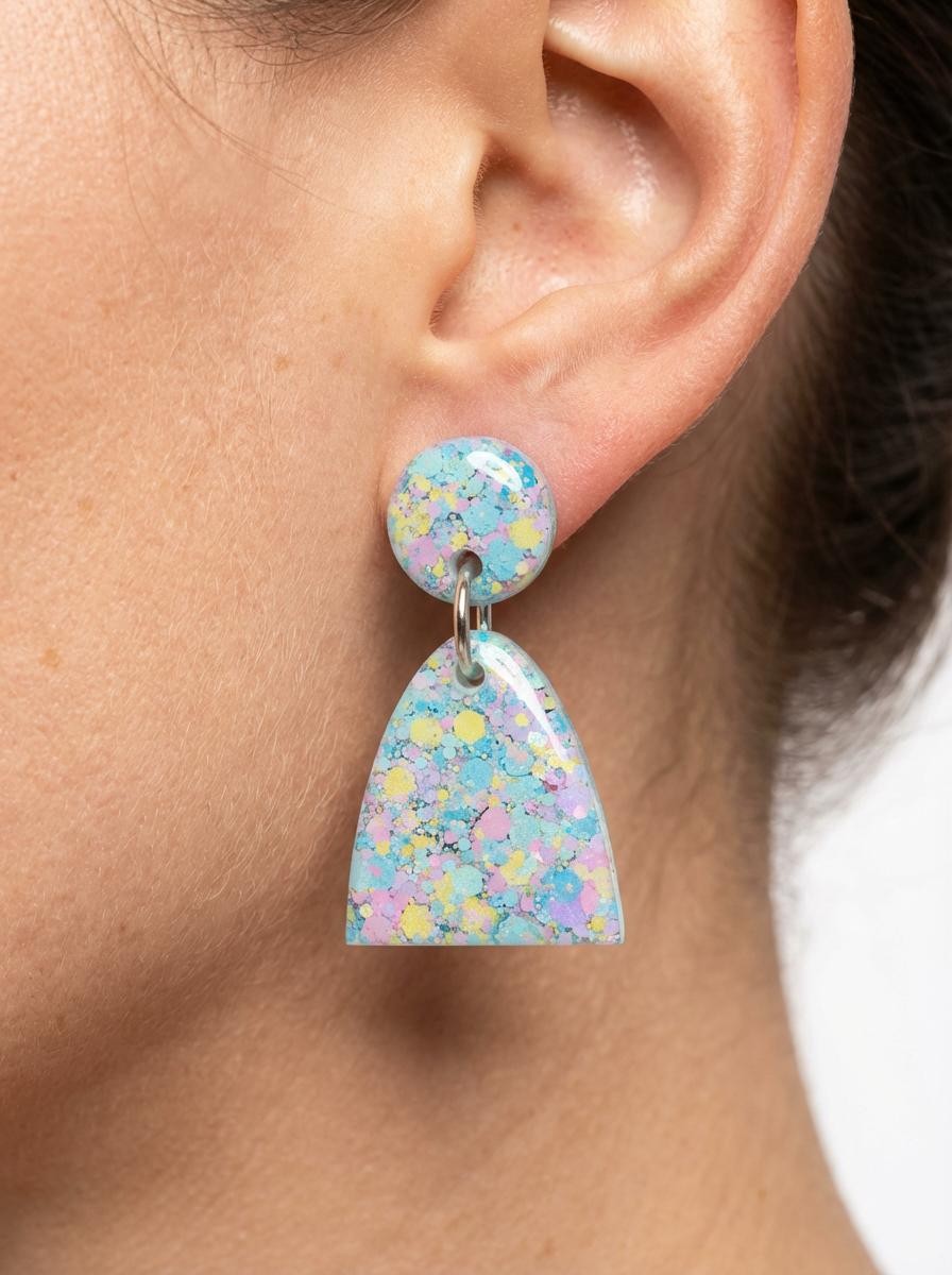 Leila Soft Green Dangle Earrings