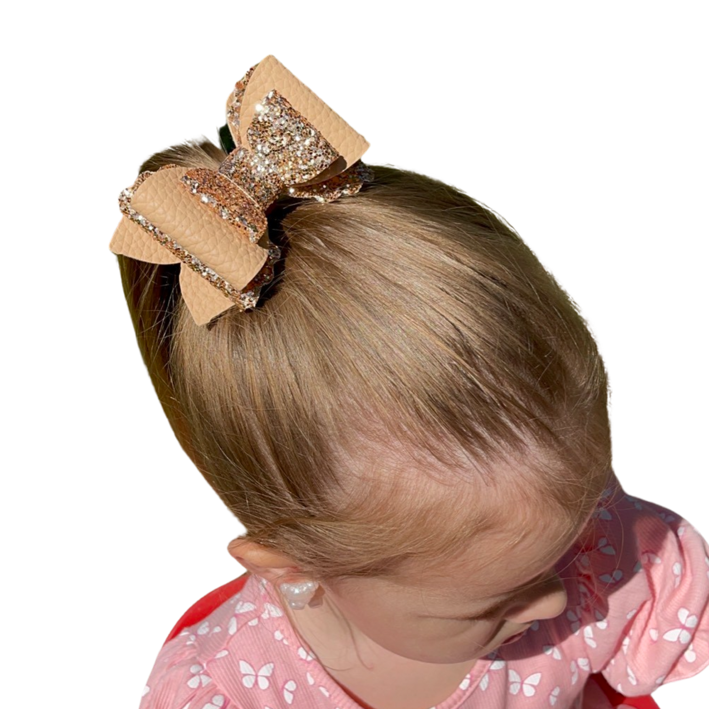 SOPHIA Beige MEDIUM Hair Bow