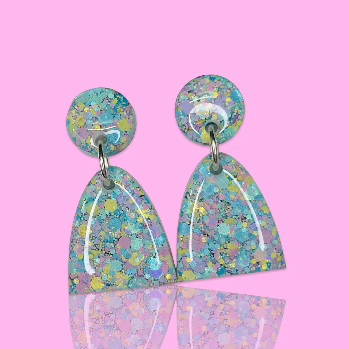 Leila Soft Green Dangle Earrings