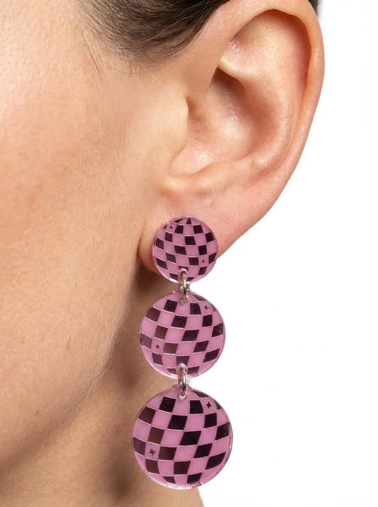 Disco Ball Party Dangle Earrings