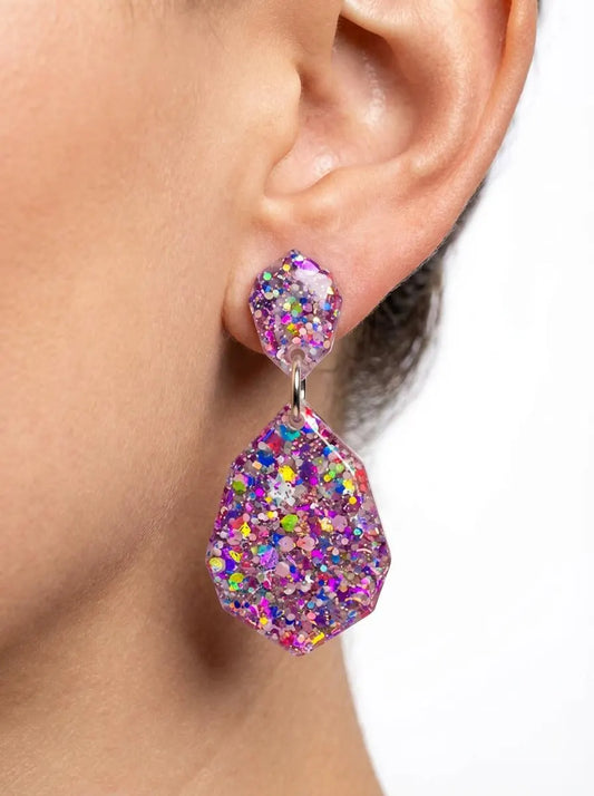 Rose Pink Unique Dangles