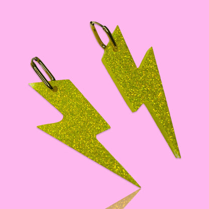 Lightning Bolt Dangles NEON