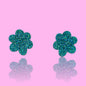 Holographic Blue & Green Stud Earrings