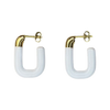 Gold Square Hoop Earrings **Choose Your Colour**