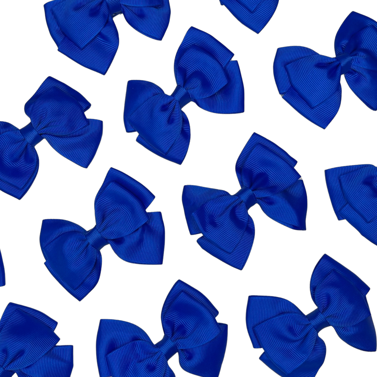 Kids Ribbon Bow Hair Clip - Bright Blue