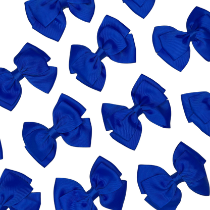 Kids Ribbon Bow Hair Clip - Bright Blue