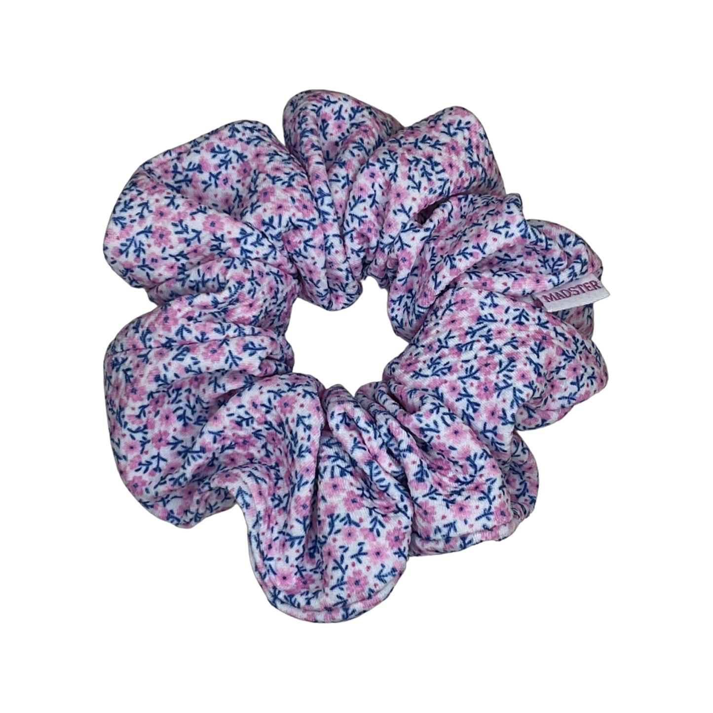 Soft and Fluffy Large Scrunchies - Pink Flowers