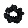 Deluxe Silk Satin Scrunchies  - Black