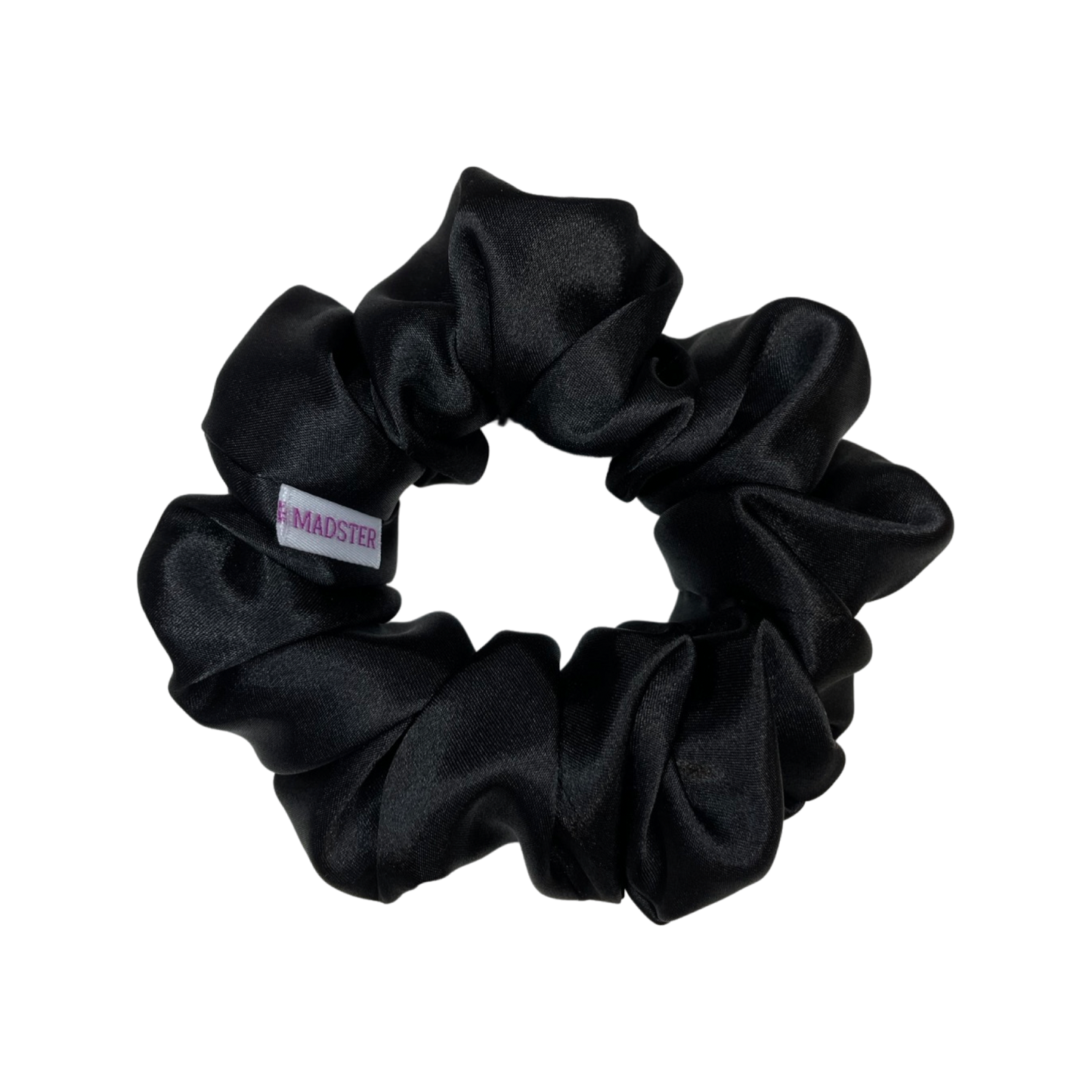 Deluxe Silk Satin Scrunchies  - Black
