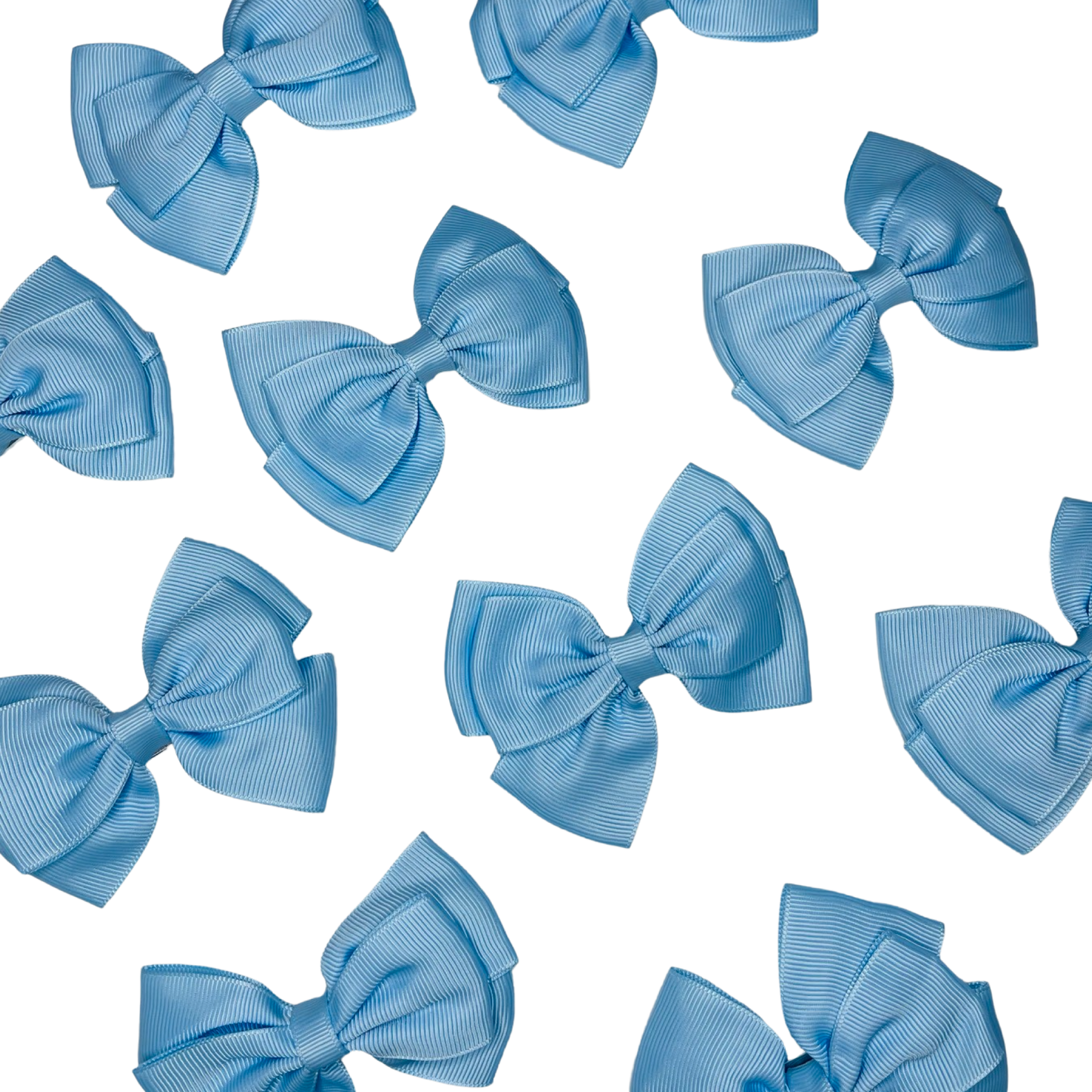 Kids Ribbon Bow Hair Clip - Light Blue