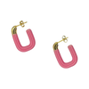 Gold Square Hoop Earrings **Choose Your Colour**