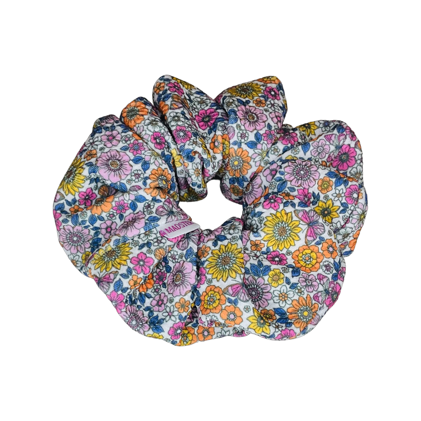 Soft and Fluffy Large Scrunchies - Retro Flowers