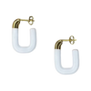 Gold Square Hoop Earrings **Choose Your Colour**